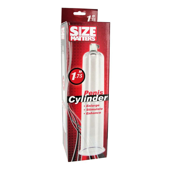 Size Matters, Penis Pumping Cylinder, 1.75in/4.4cm, Clear