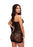 Lapdance Cleo Lace Mini Dress, Black, OS