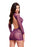 Lapdance Long Sleeve Open Back Mini Dress. Purple