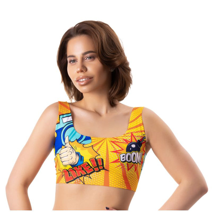 Comics Like Crop Top, Small - MeMeMe Lingerie