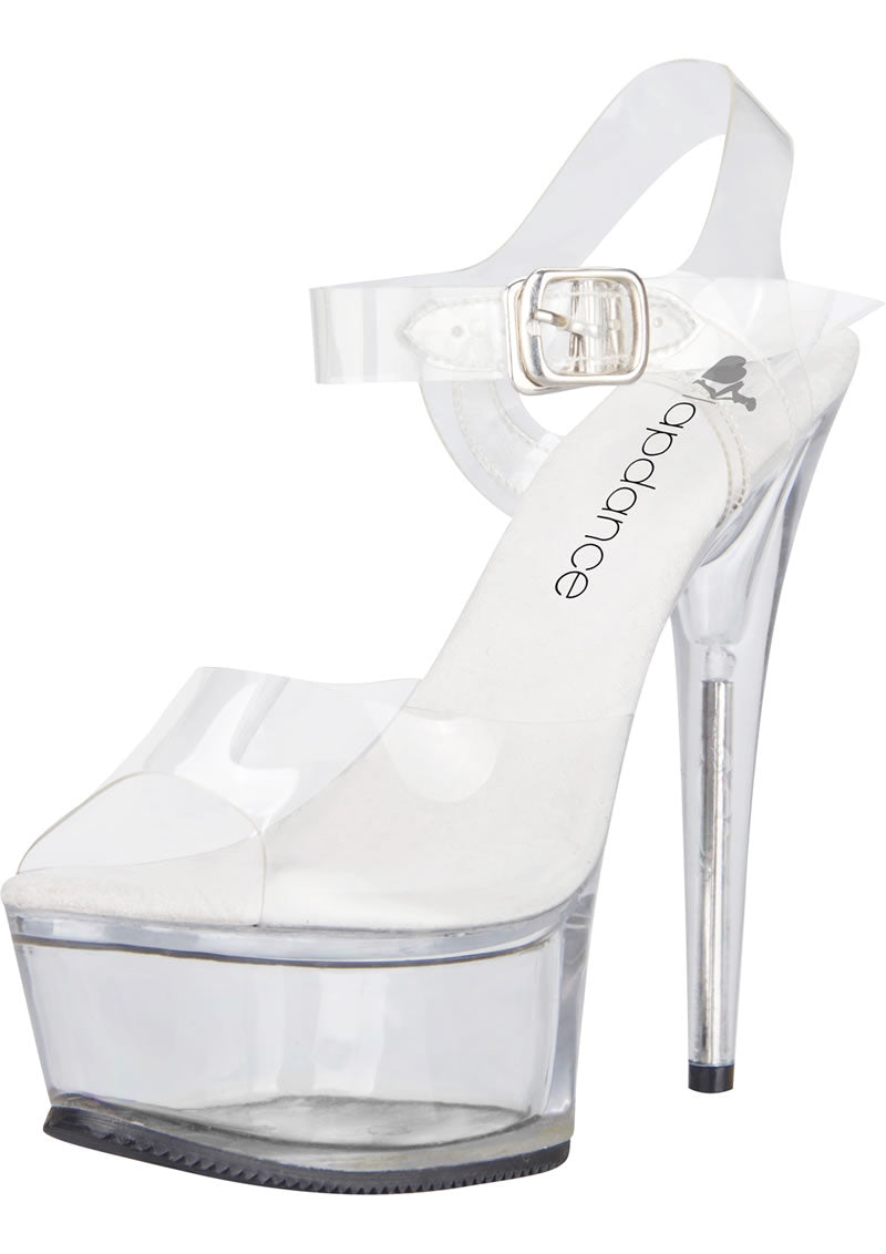 Clear Platform Sandal With Quick Release Strap 6in Hell, Size 8/9/OS