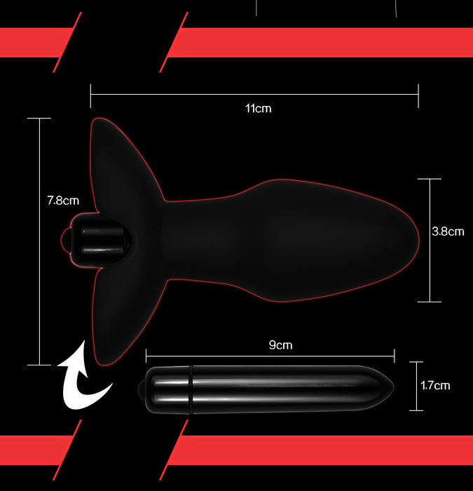 Lovetoy Silicone Rocket Teaser, 3.3"/8.4cm, Black