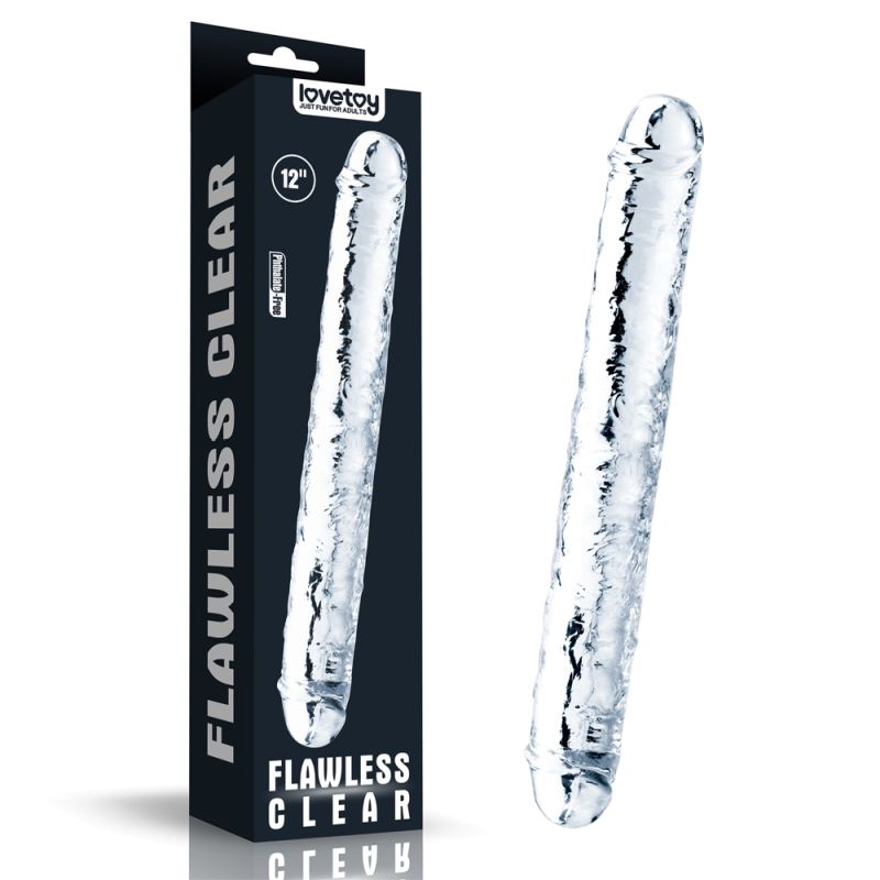 Lovetoy Double Dildo 12", (30cm), Clear
