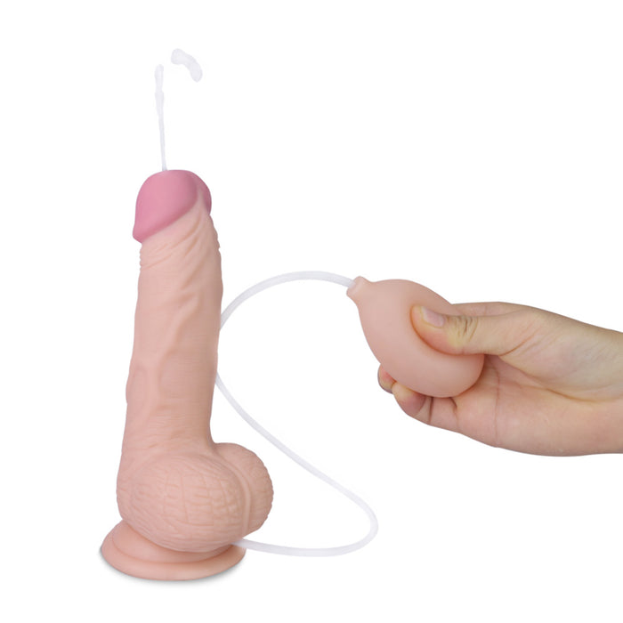 Lovetoy Soft Ejaculation Cock With Ball, 8"/20cm, Flesh