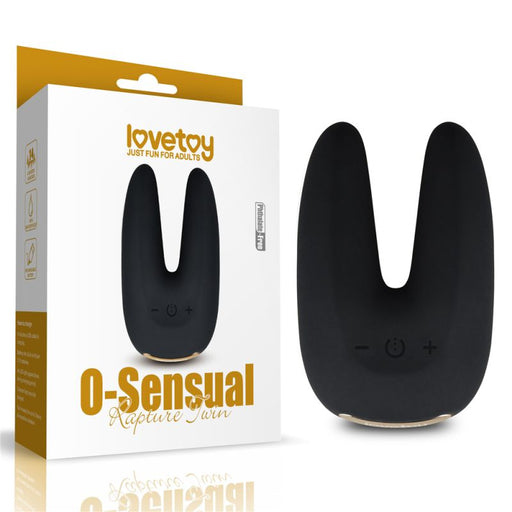 Lovetoy O Sensual Rapture Twin Vibrator, Black