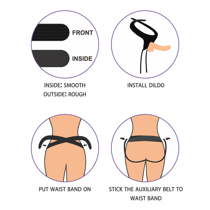 Lovetoy Easy Strap on Harness, 24"-56" (61cm-142cm), Black