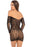 Rene Rofe Sexy Demure Long Sleeve Mini Dress Black S/M, M/L