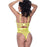 High Leg Star Teddy, Lime, S/M, M/L, Queen - Exposed