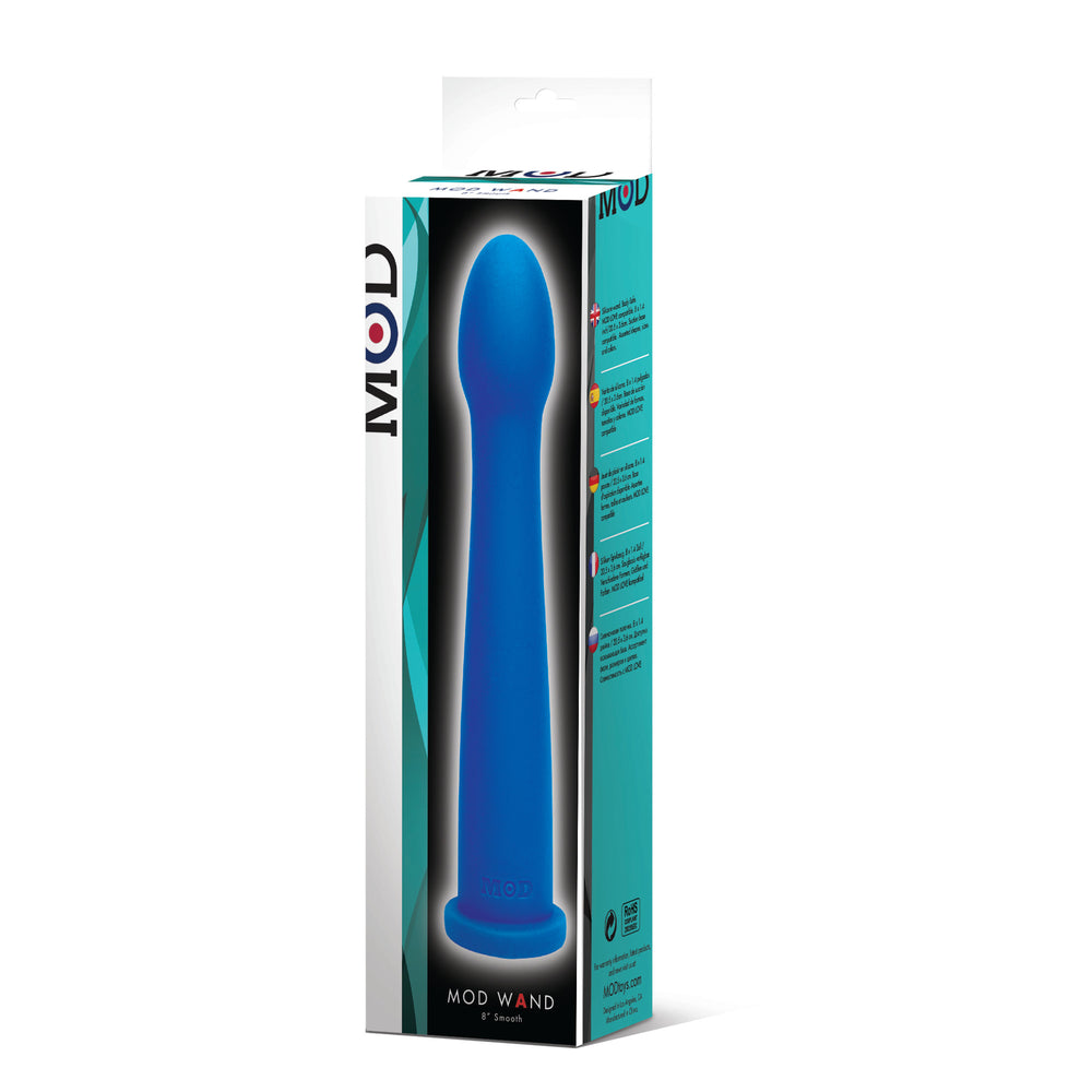 MOD Silicone Wand Smooth 7.5" (19cm) Blue