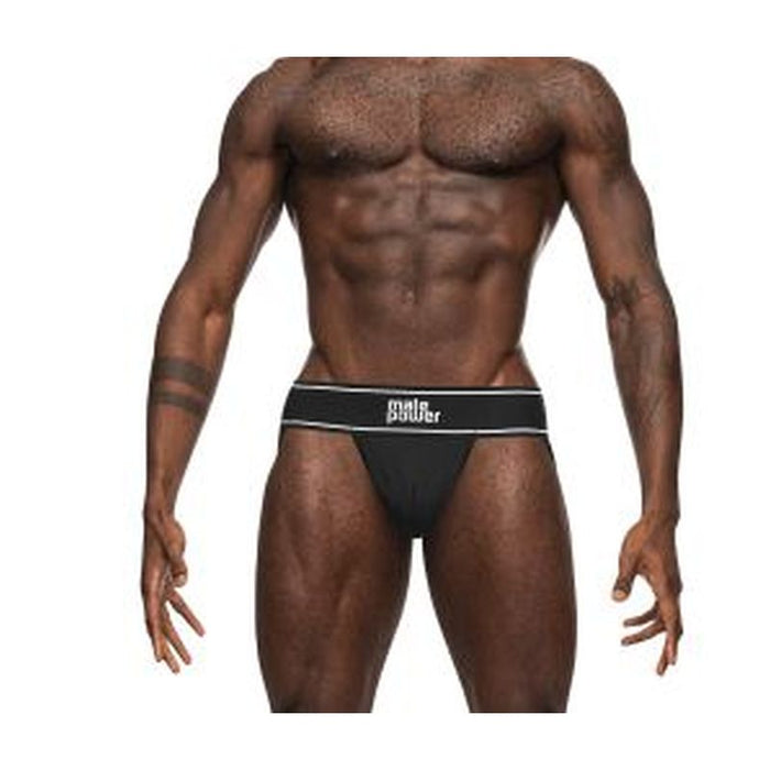 Male Power Modal Rib Jock Black