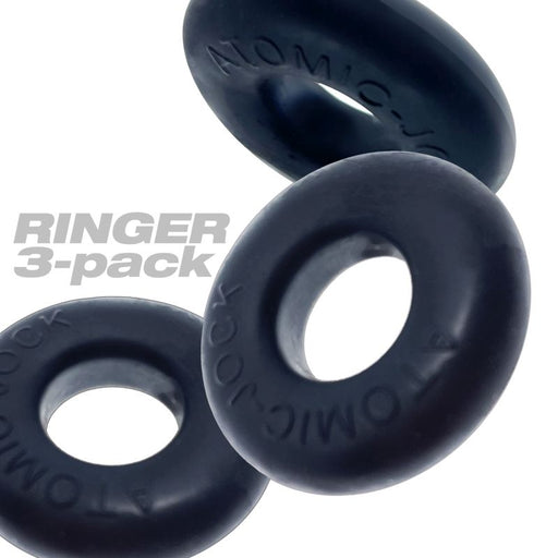 OxBalls Ringer Cockring 3-pack, Night edition (Black)