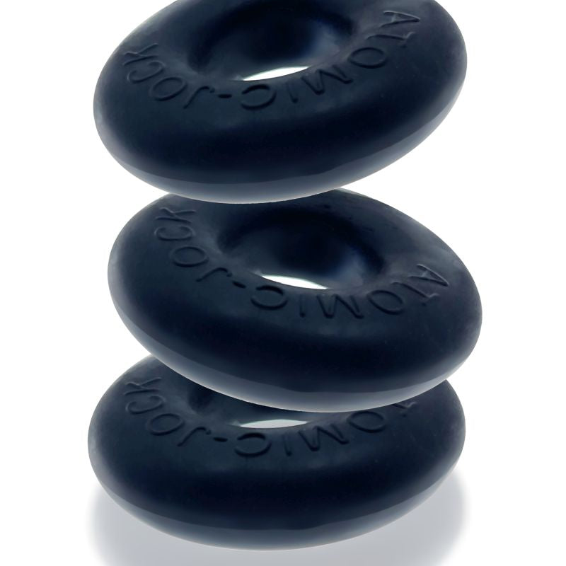 OxBalls Ringer Cockring 3-pack, Night edition (Black)