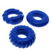 OxBalls Bonemaker 3-Piece Cockring Set, O/S, Blue