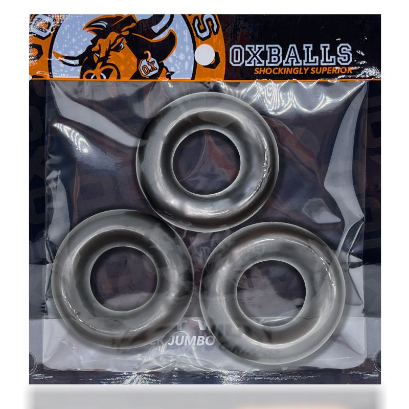 OxBalls Fat Willy 3 Pc Jumbo Cockrings Black