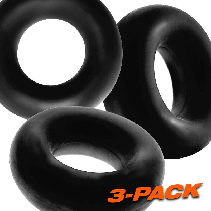 OxBalls Fat Willy 3 Pc Jumbo Cockrings Black