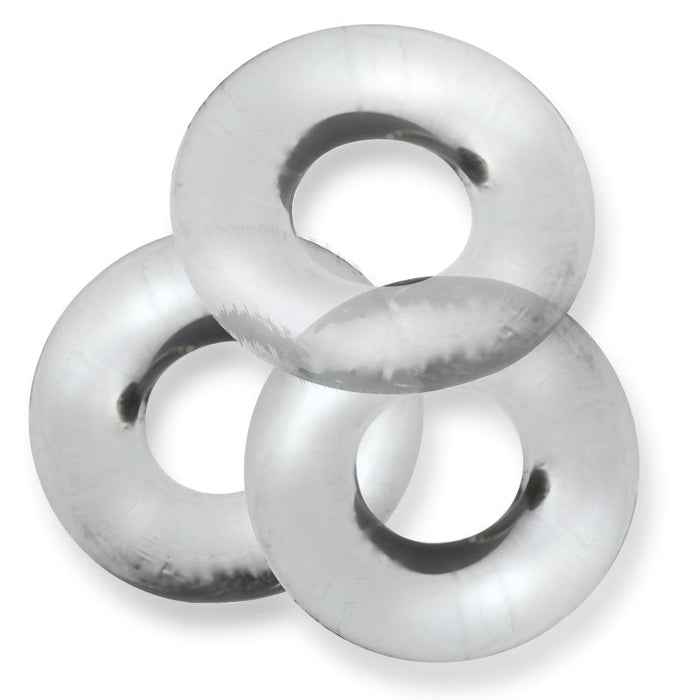 OxBalls Fat Willy Jumbo Cockrings, 3-Pack, One Size, Clear