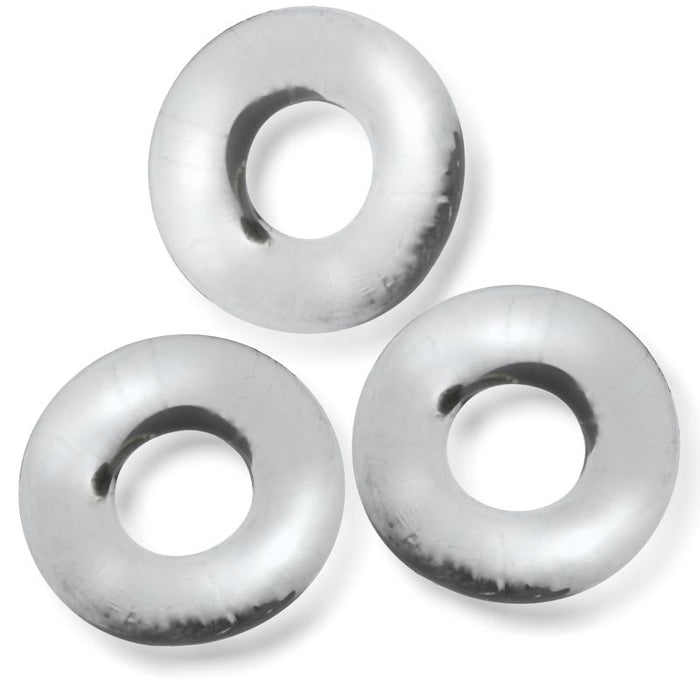 OxBalls Fat Willy Jumbo Cockrings, 3-Pack, One Size, Clear