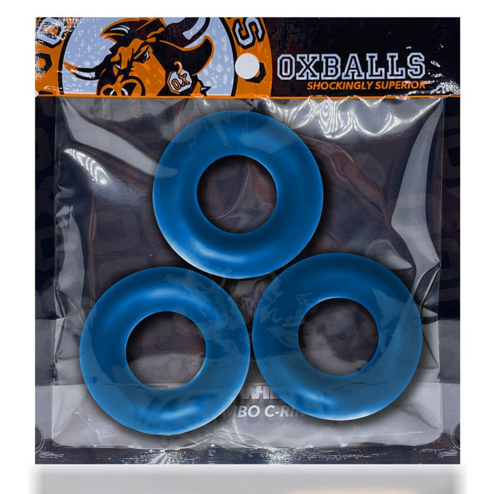 OxBalls Fat Willy 3 Pc Jumbo Cockrings Space Blue