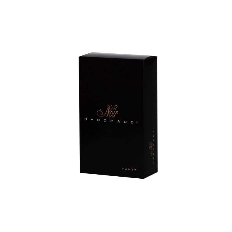 Noir Power Wetlook Panty with Gold Clasp, Black, S/M/L