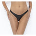 Noir Power Wetlook Thong, Black, Small