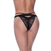 Peek-A-Boo Cheeky Panty, Black, S/M - ExposedExposed Peek-A-Boo Cheeky Panty, Black/Red/Blue S/M, L/XL, Queen