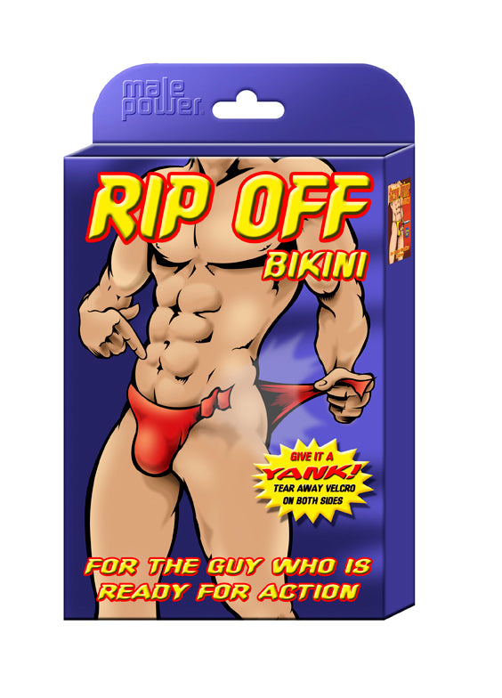 Male Power Rip Off Bikini Novelty Underwear One Size, Black
