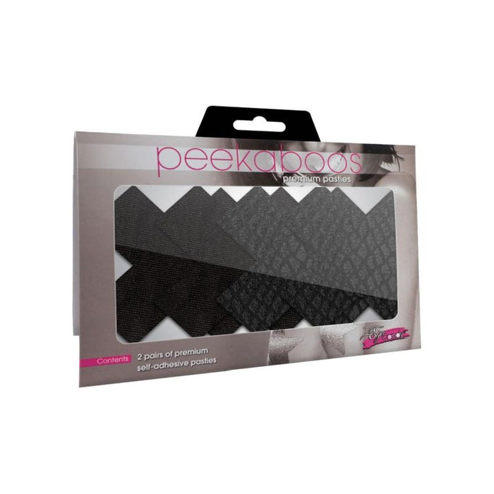 Peekaboo Classic Black X Pasties, Black