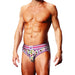 Male model wearing Prowler Gummy Bears Open Back Brief Small, Pink