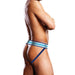 Side view of man wearing Prowler Brighton Jock Blue, Small