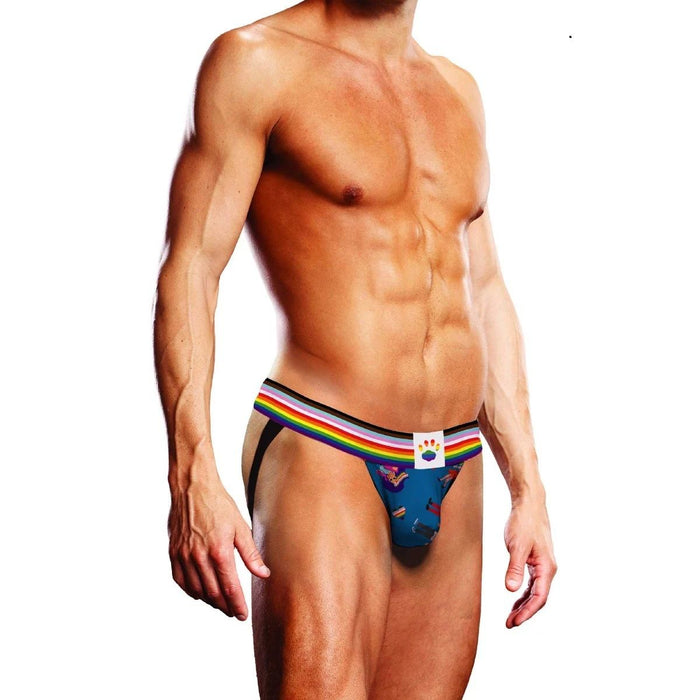 Man wearing Prowler Pixel Art Gay Pride Collection Jock