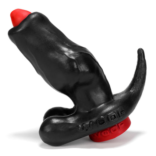 OxBalls Woof Hollow Plug with Stopper,  Black/Red