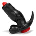 OxBalls Woof Hollow Plug with Stopper,  Black/Red