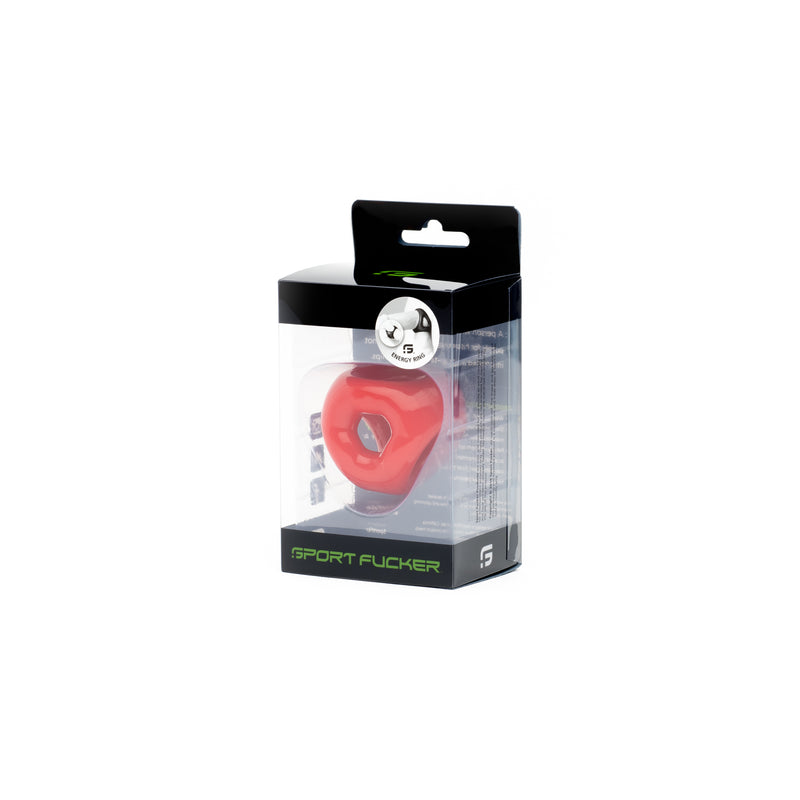 Sport Fucker Energy Ring Cockring, Red/Clear/Black