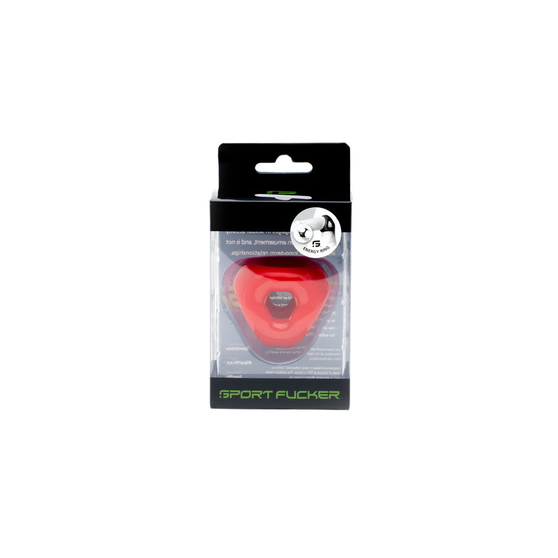 Sport Fucker Energy Ring Cockring, Red/Clear/Black
