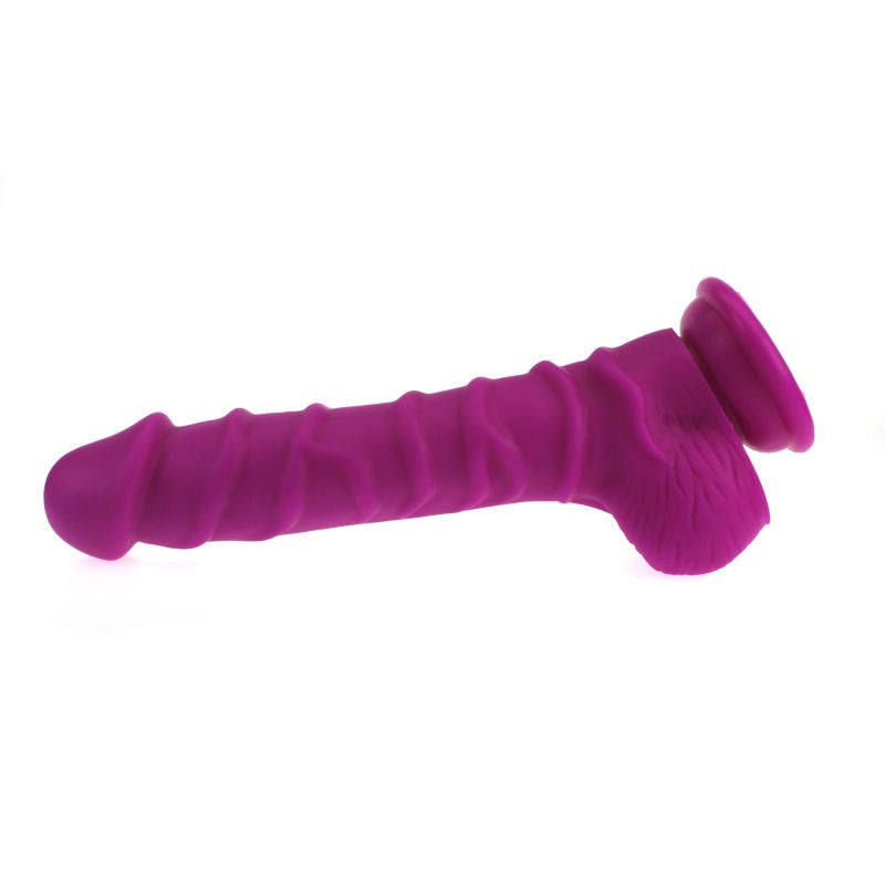X-MEN Realistic Dildo, Ridged Shaft w Balls, 22cm, PInk