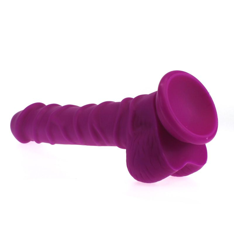 X-MEN Realistic Dildo, Ridged Shaft w Balls, 22cm, PInk