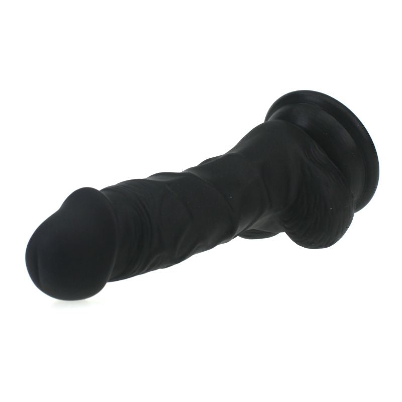 X-MEN Realistic Dildo Veined Shaft w Balls Black 17cm