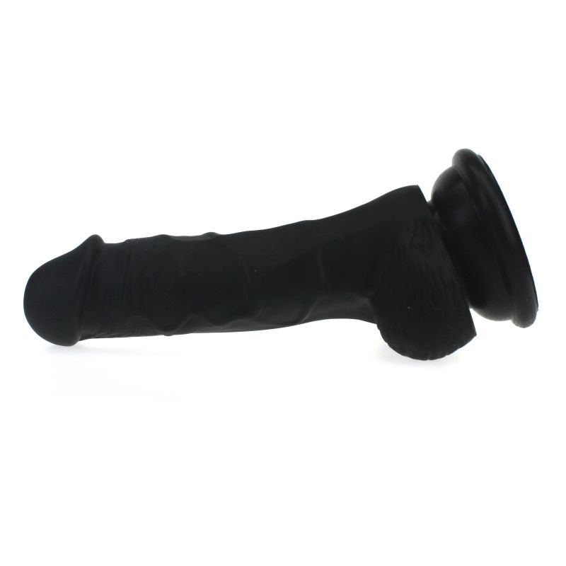 X-MEN Realistic Dildo Veined Shaft w Balls Black 17cm