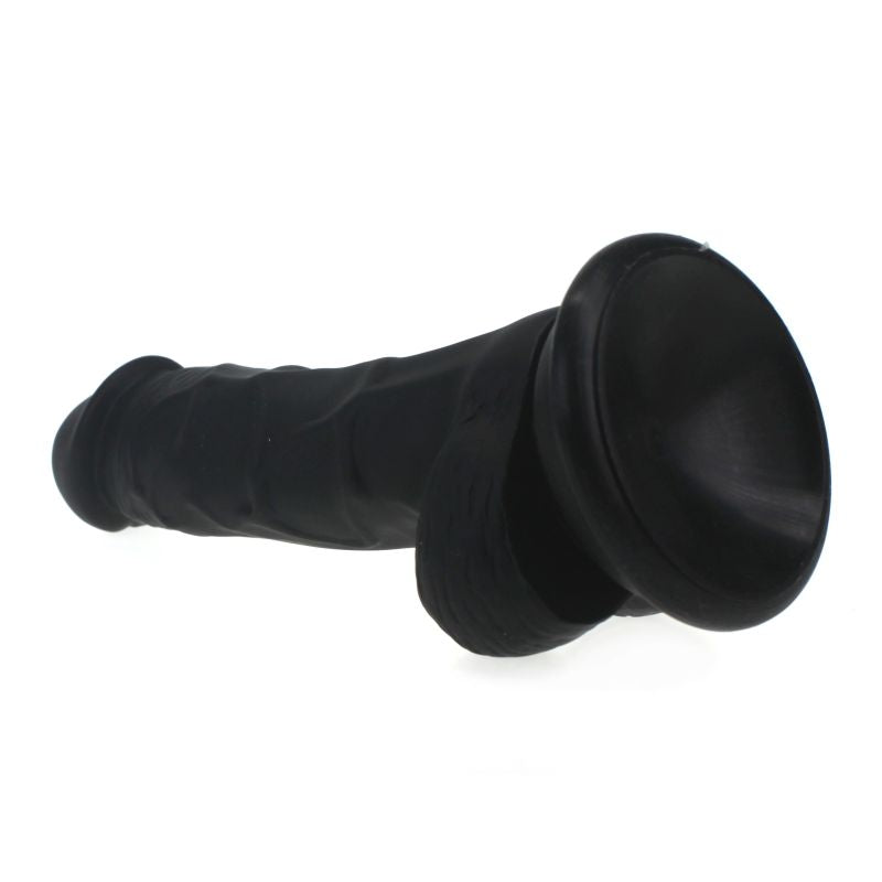 X-MEN Realistic Dildo Veined Shaft w Balls Black 17cm