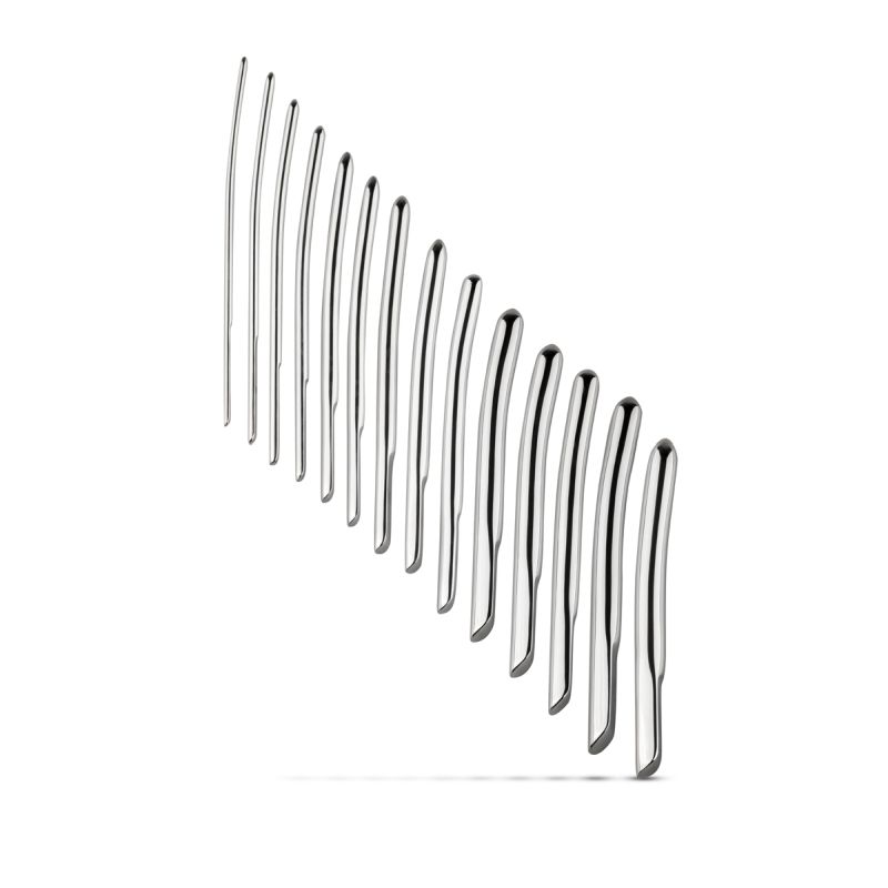 Sinner Single-Ended 14-piece Stainless Steel Dilator Set, Silver