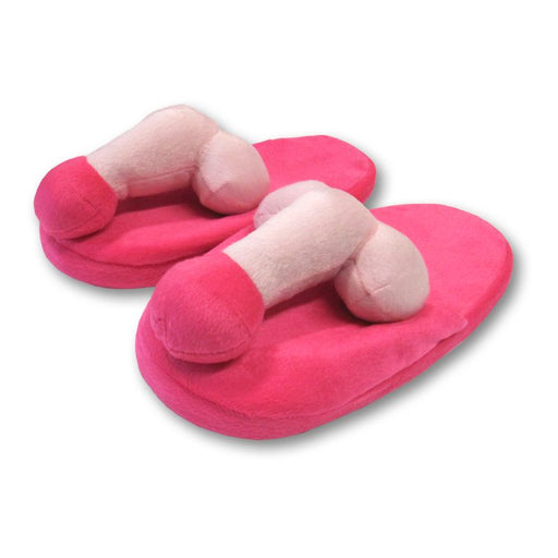 Novelty Pecker Slippers, Pink