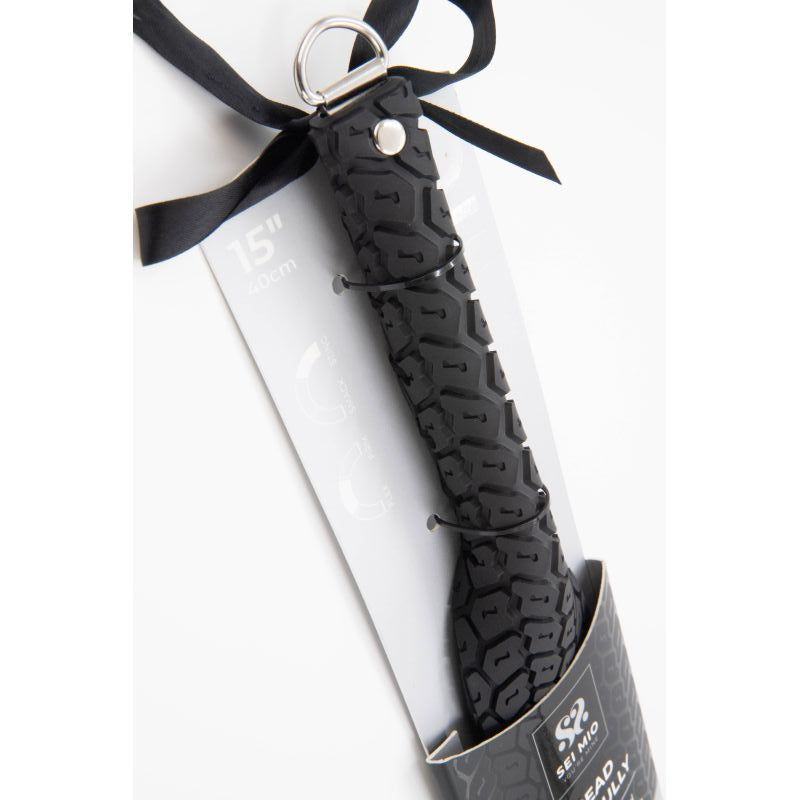 Sei Meo Tyre Textured Spanking Paddle. Large, Black