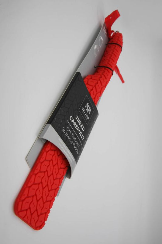 Sei Meo Tyre Textured Spanking Paddle. Large, Red