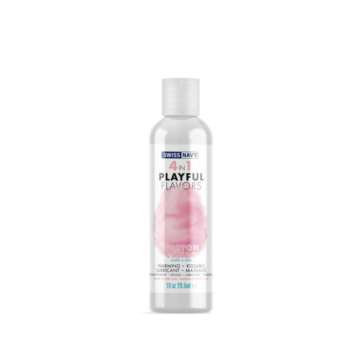 Pop cap bottle. Playful Flavours 4-in-1 Lubricant Cotton Candy Pleasure 29.5ml