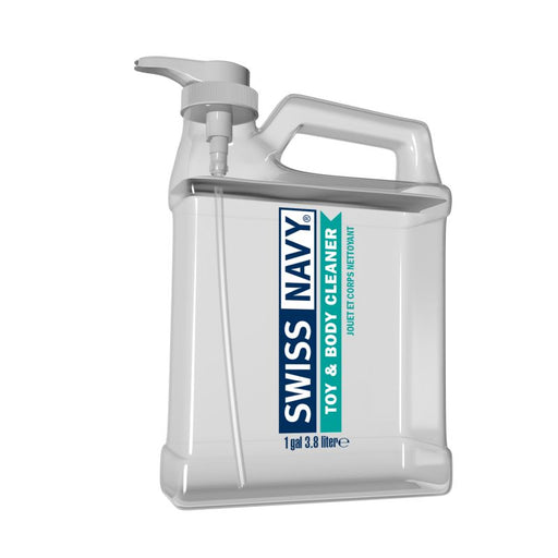 Front of Swiss Navy Toy and Body Cleaner 3.8L bottle