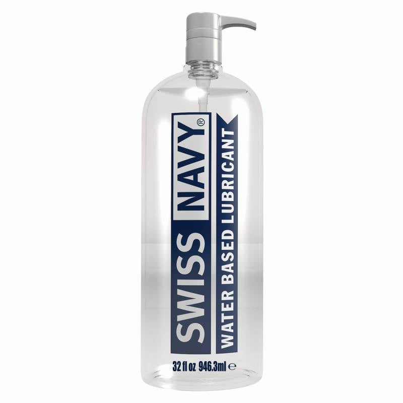 Swiss Navy Water-Based Personal Lubricant 946ml bottle with locking pump