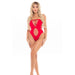 Pink Lipstick Treat Me Right Seamless Bodysuit, Red