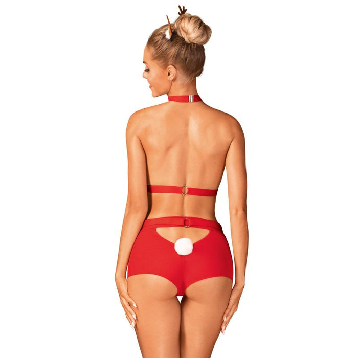 Ms Reindy 3 Pc Set Red - Obsessive Lingerie