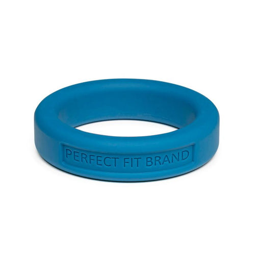 Perfect Fit Classic Silicone Medium Stretch Penis Ring, 36mm, Blue