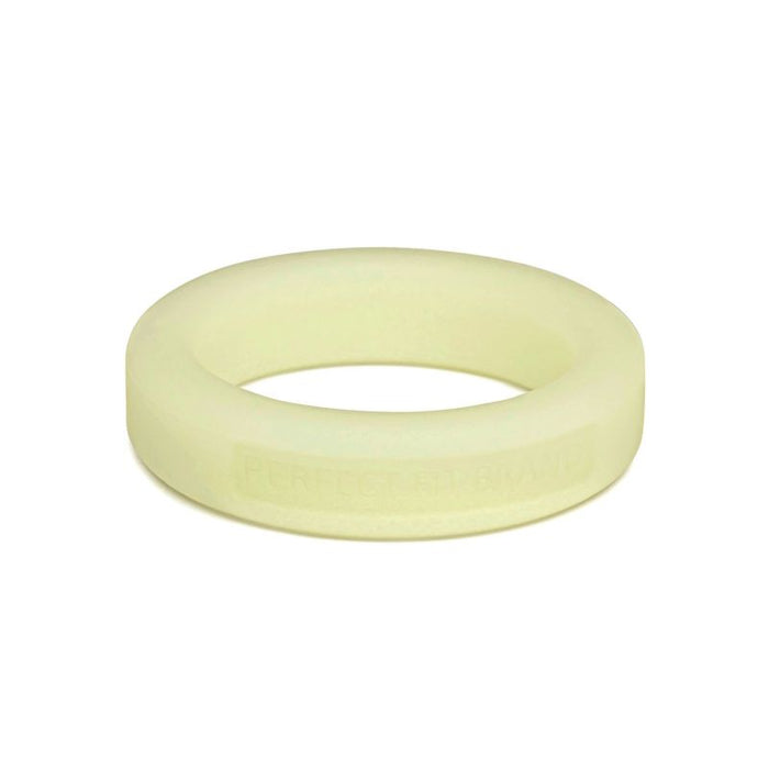 Perfect Fit Classic Silicone Medium Stretch Penis Ring, 36mm, Glow In The Dark